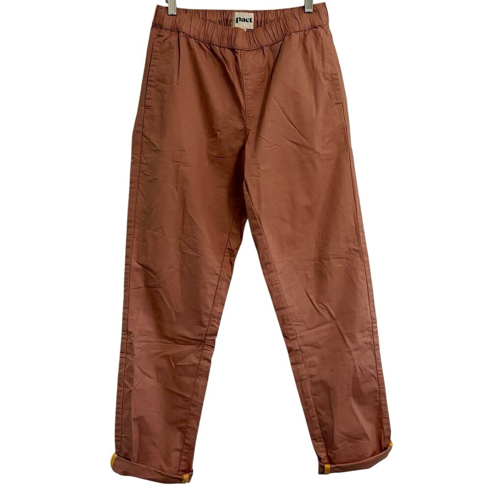 Pact Straight Leg Pants in Rust Brown
